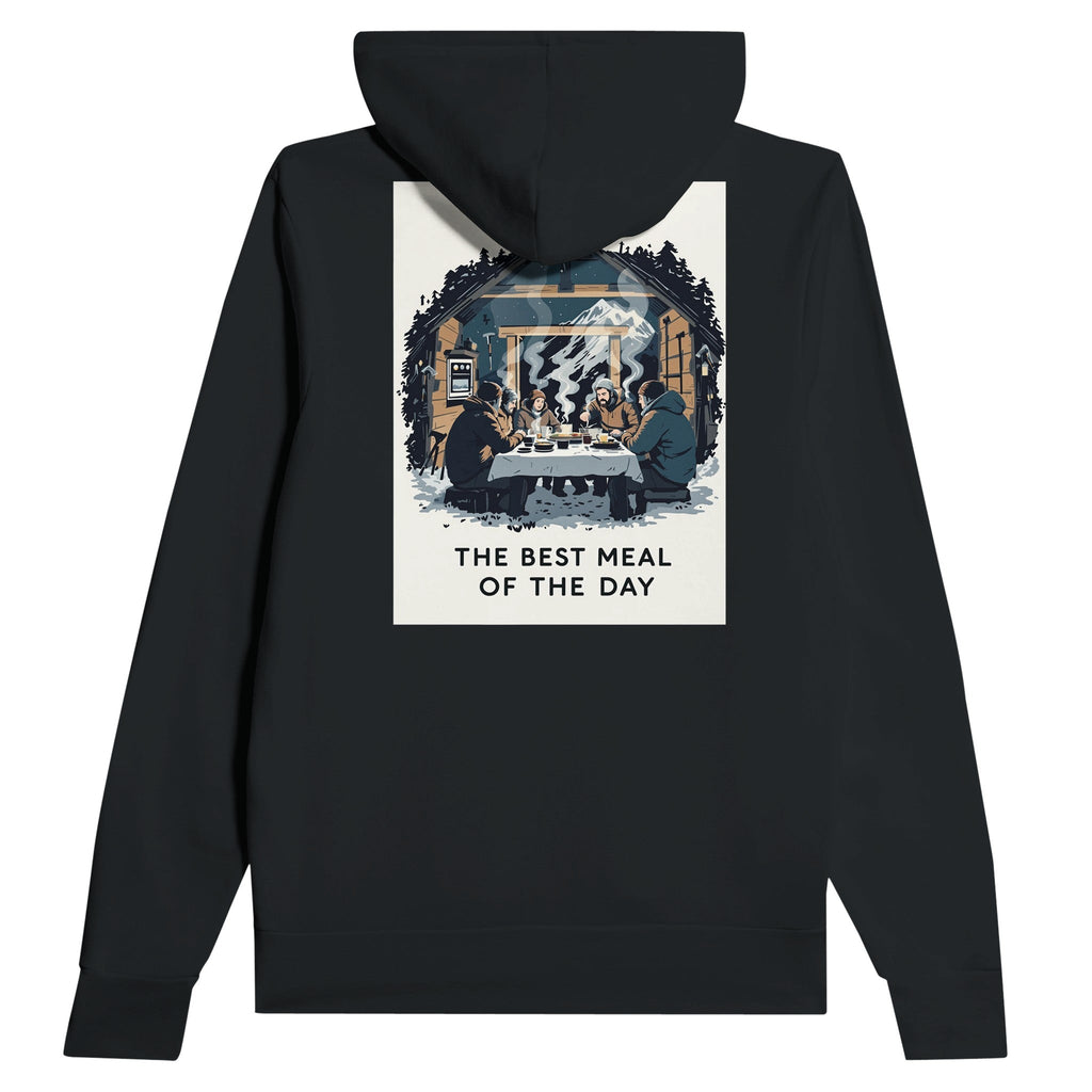 Mountain Hut Supper Climbing Gift Hoodie | Alpine Illustrated Hoodie - Wild Thread Co