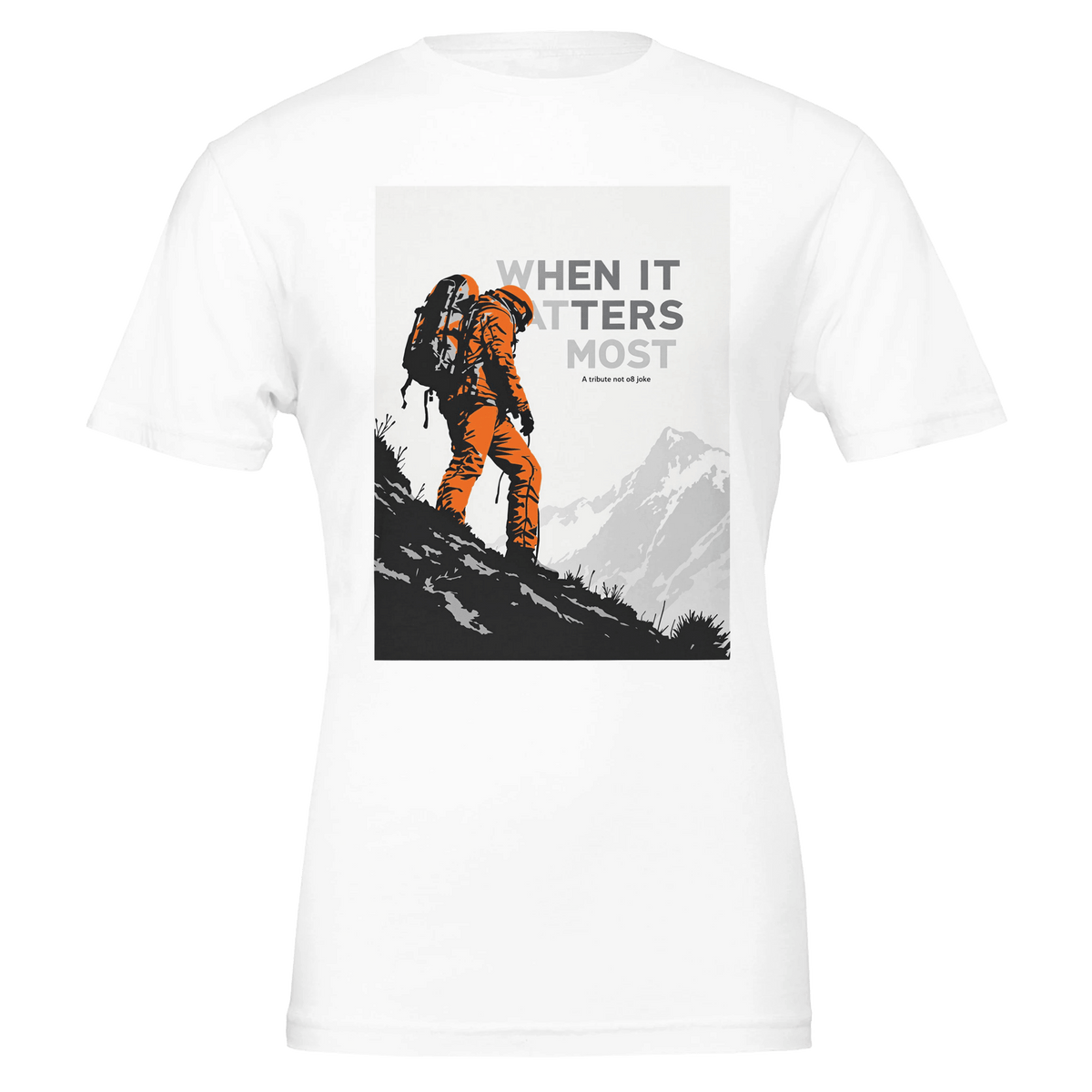 Mountain Rescue Volunteer Gift | When It Matters Most T-Shirt Navy - Wild Thread Co