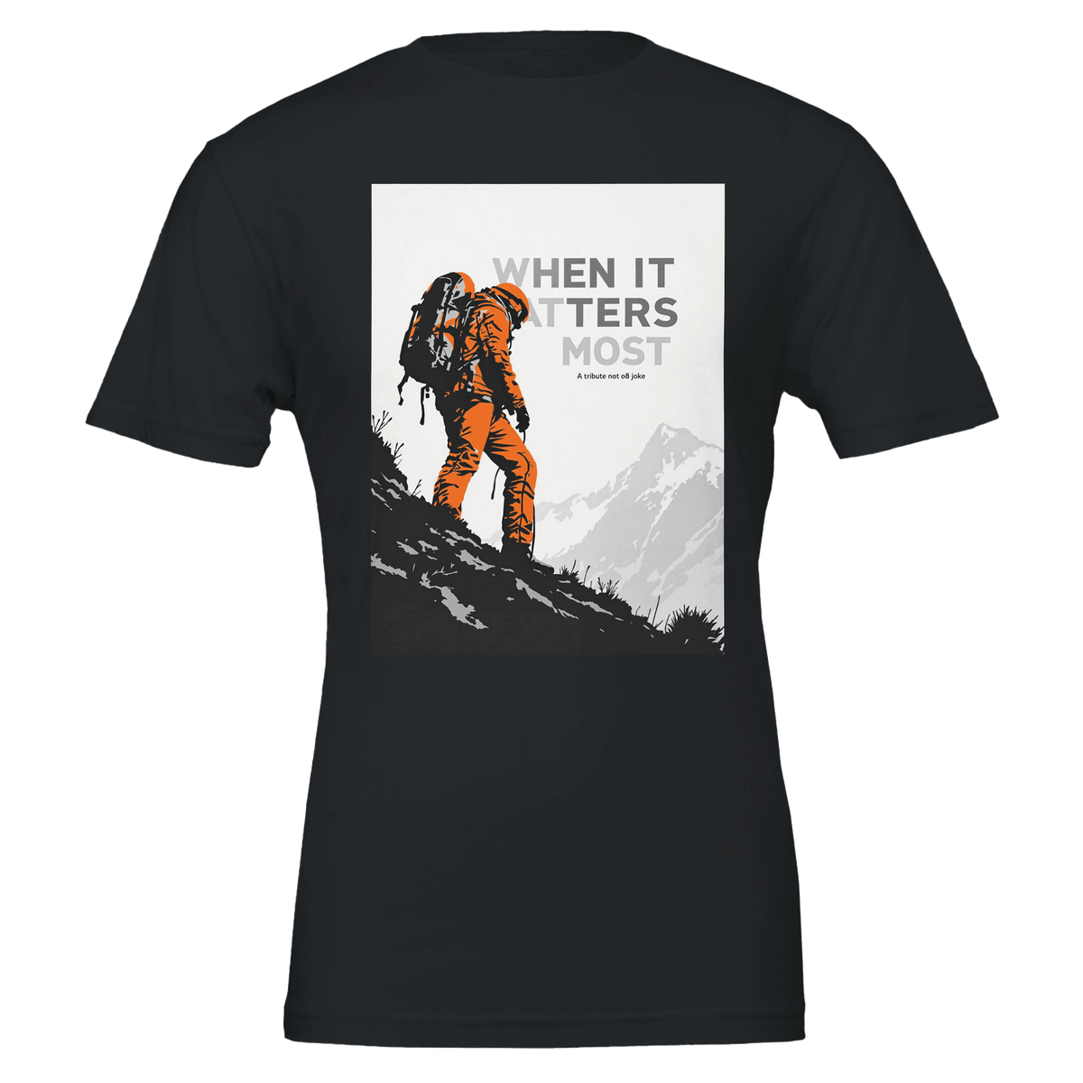 Mountain Rescue Volunteer Gift | When It Matters Most T-Shirt Navy - Wild Thread Co