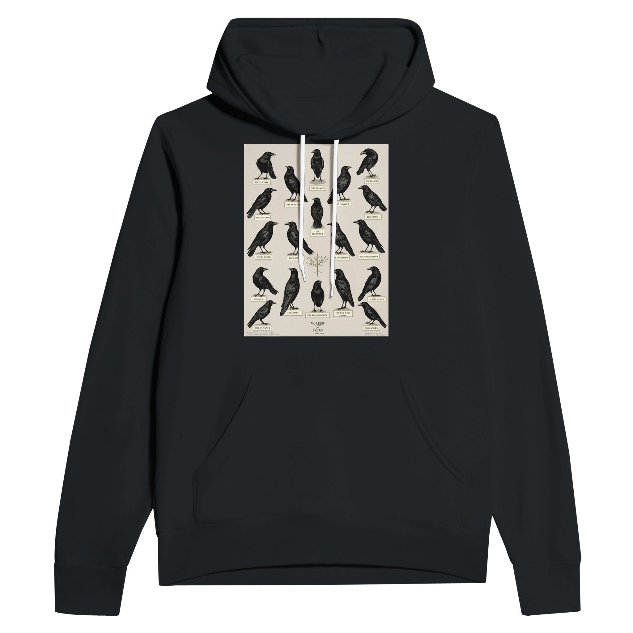 Murder of Crows Natural History Hoodie | Dark Academia Hoodie - Wild Thread Co