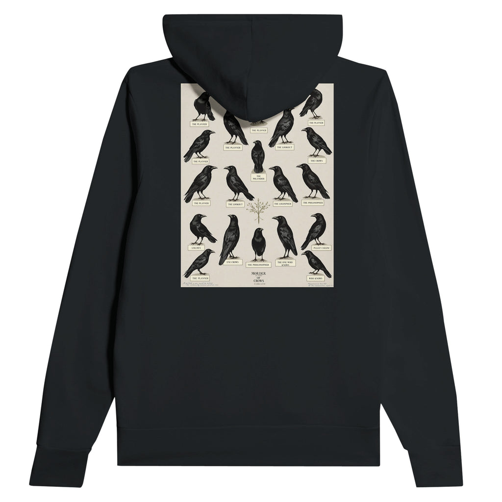 Murder of Crows Natural History Hoodie | Dark Academia Hoodie - Wild Thread Co