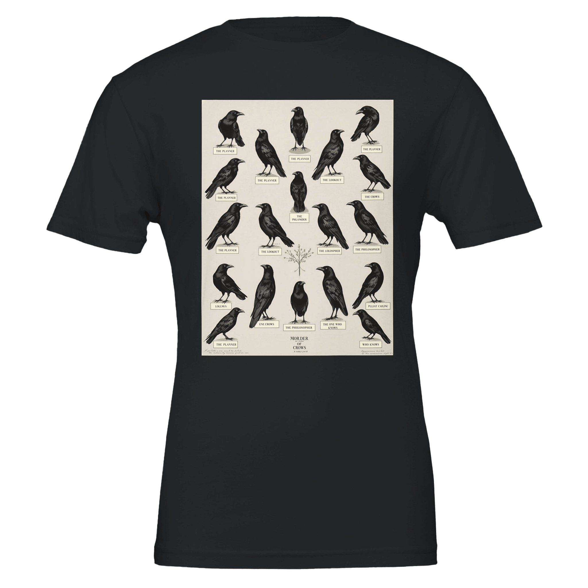 Murder of Crows Natural History T-Shirt | Dark Academia Tee - Wild Thread Co