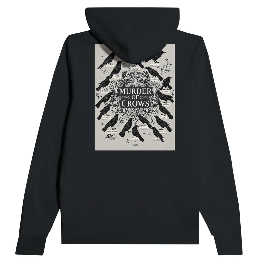 Murder of Crows Navy Hoodie Dark Academia Raven Gothic Nature Hoodie - Wild Thread Co