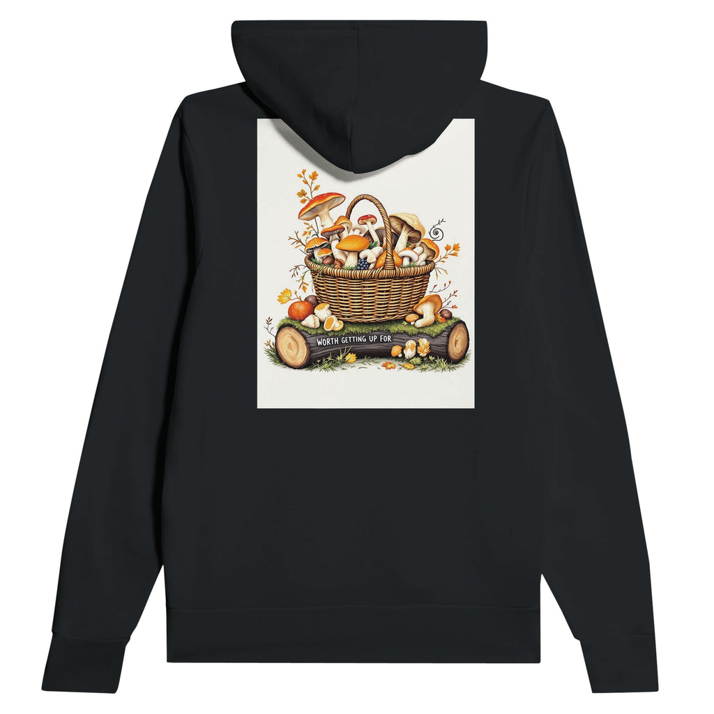 Mushroom Foraging Hoodie | Foraged Fungi Basket Illustrated Hoodie - Wild Thread Co