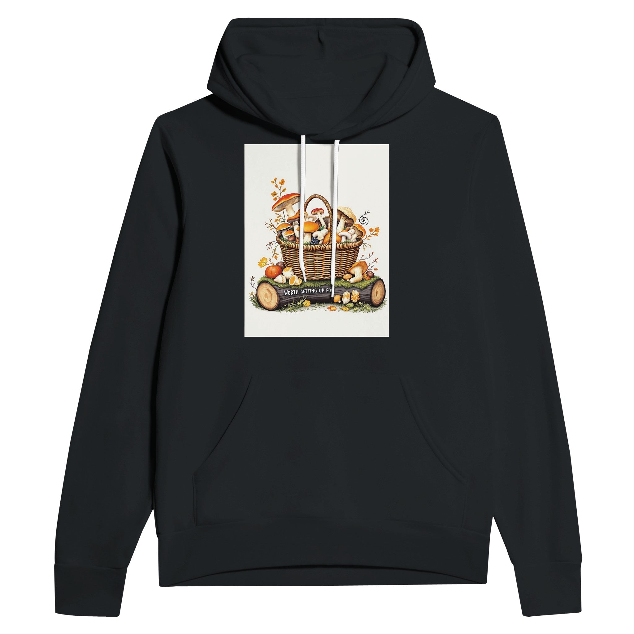 Mushroom Foraging Hoodie | Foraged Fungi Basket Illustrated Hoodie - Wild Thread Co