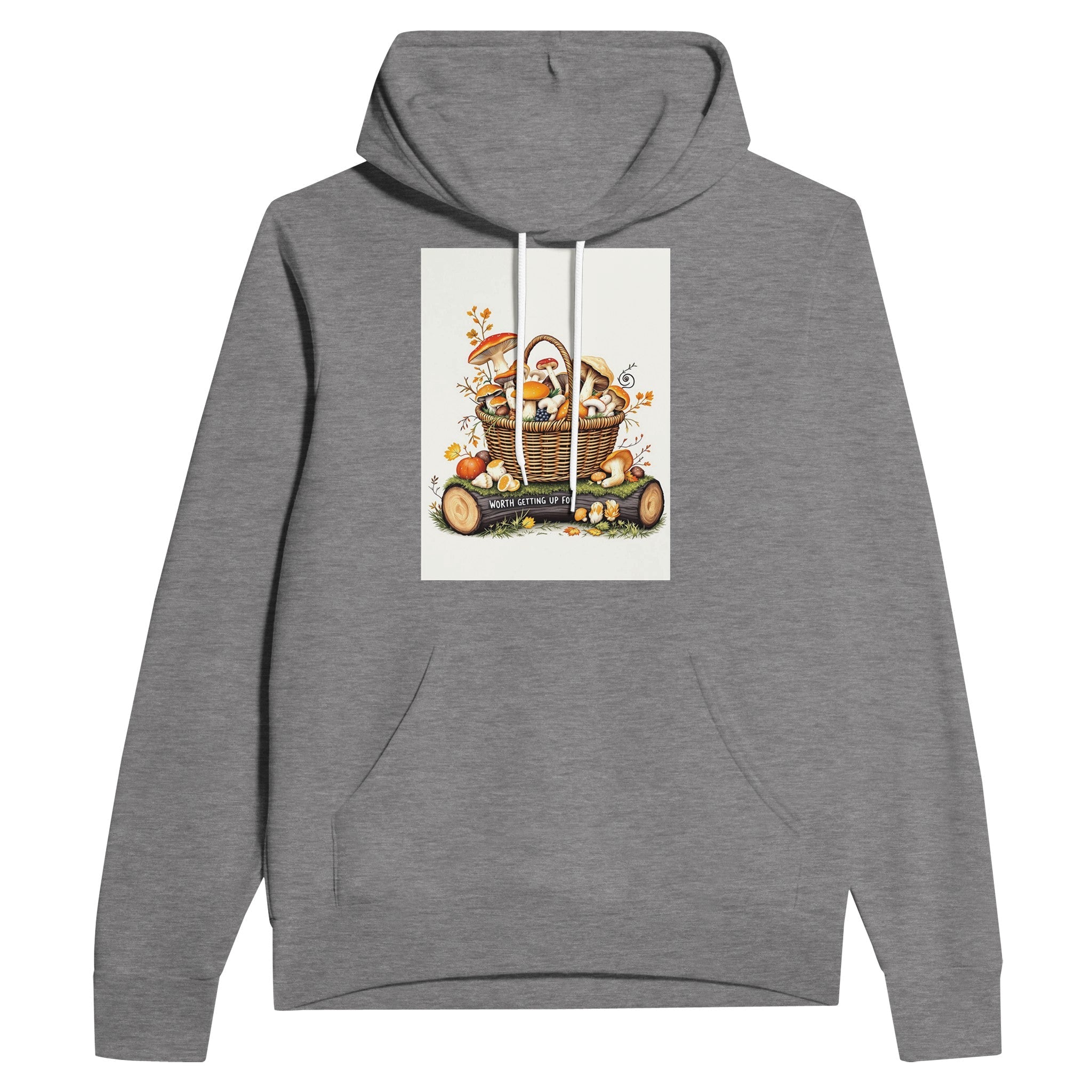 Mushroom Foraging Hoodie | Foraged Fungi Basket Illustrated Hoodie - Wild Thread Co