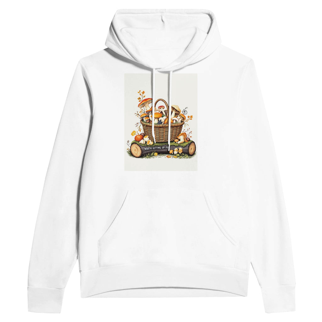 Mushroom Foraging Hoodie | Foraged Fungi Basket Illustrated Hoodie - Wild Thread Co