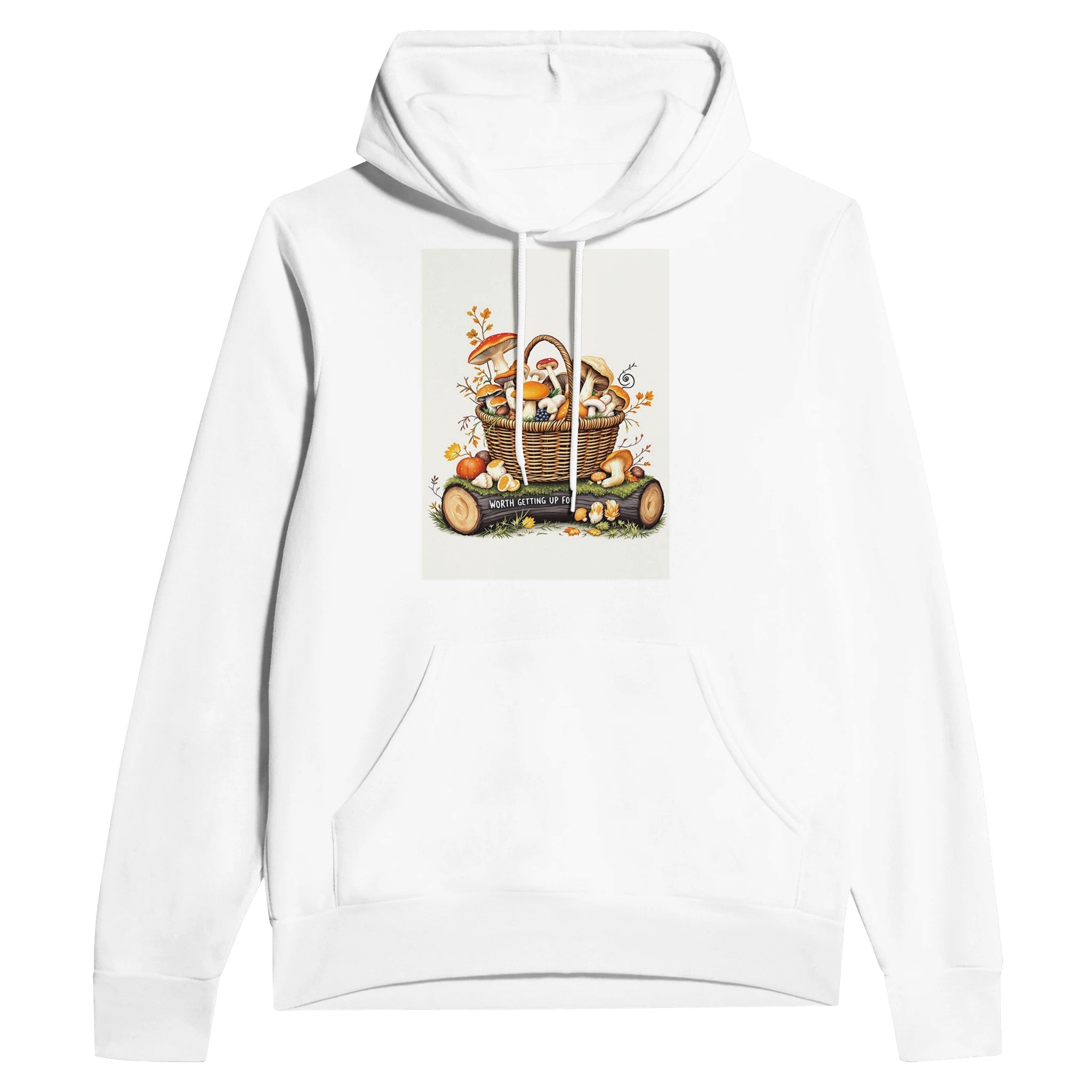 Mushroom Foraging Hoodie | Foraged Fungi Basket Illustrated Hoodie - Wild Thread Co