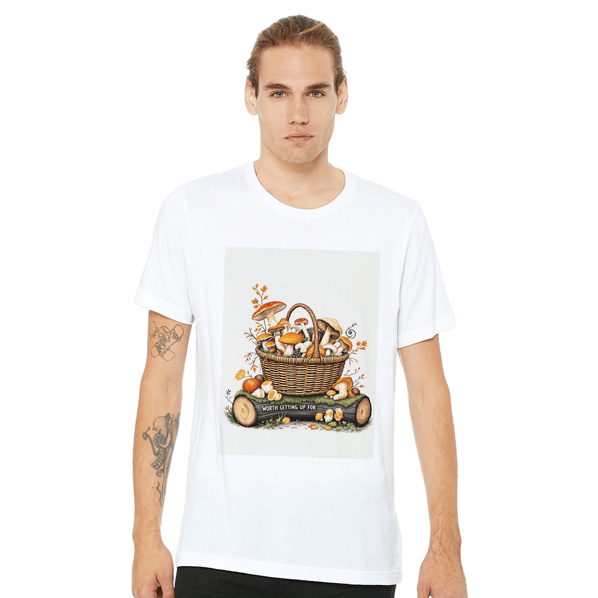 Mushroom Foraging T-Shirt | Foraged Fungi Basket Tee - Wild Thread Co