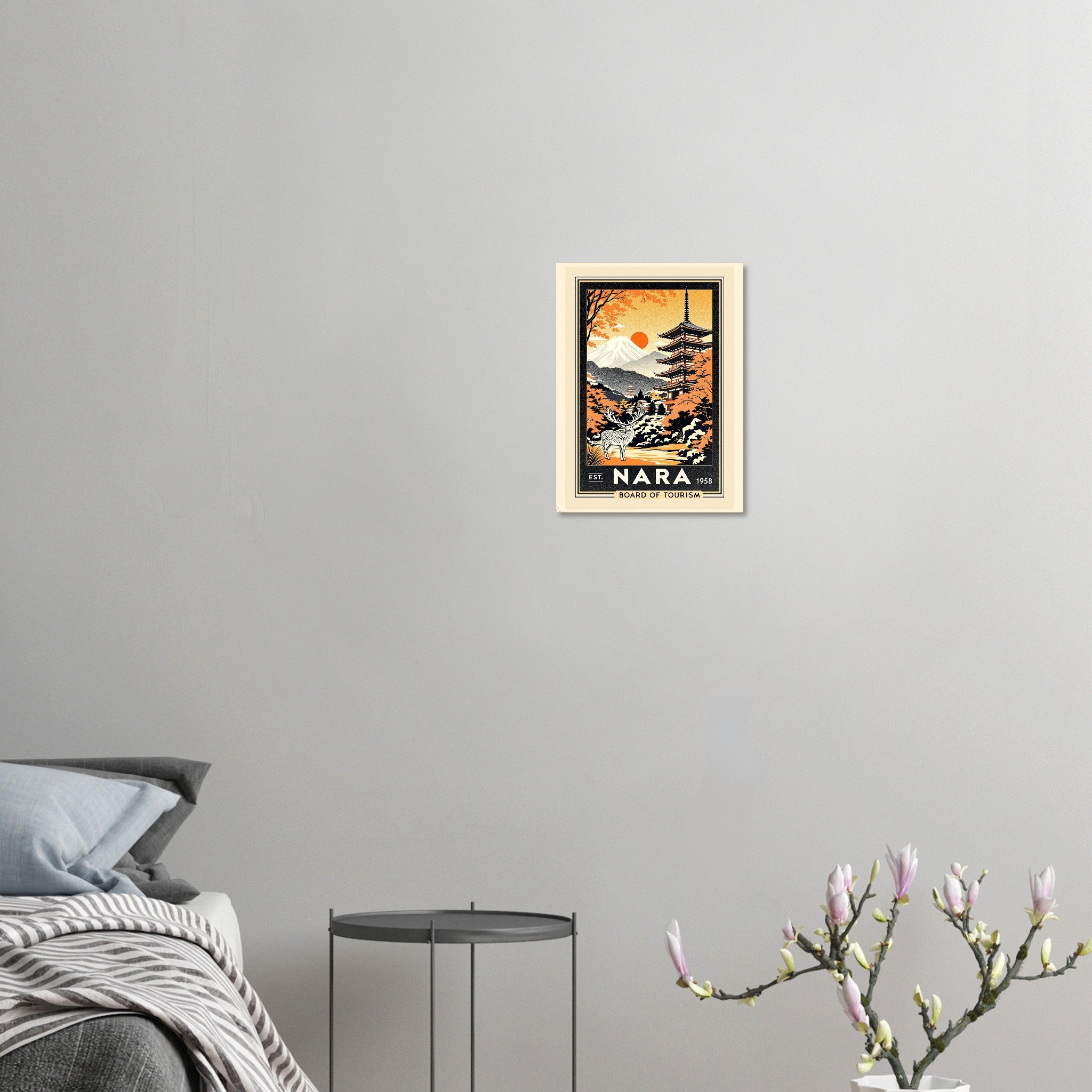 Nara Vintage Travel Art Wall Art UK Art Print Art Print — detail view | Wild Thread Co