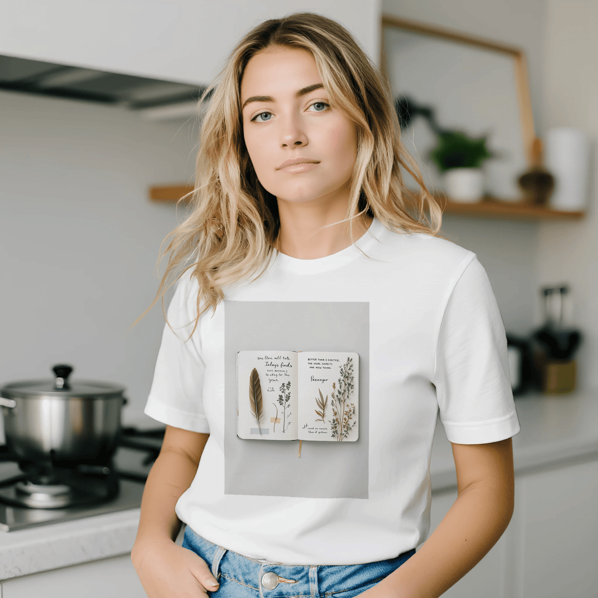 Naturalist Field Journal T-Shirt | Nature Sketch Tee UK - Wild Thread Co