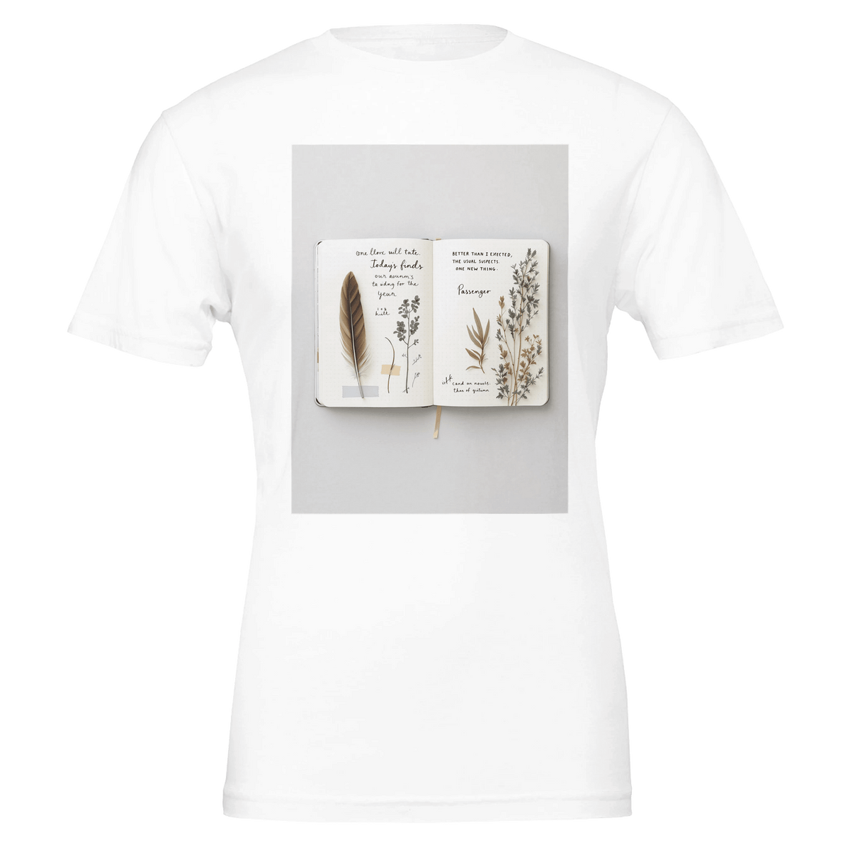 Naturalist Field Journal T-Shirt | Nature Sketch Tee UK - Wild Thread Co