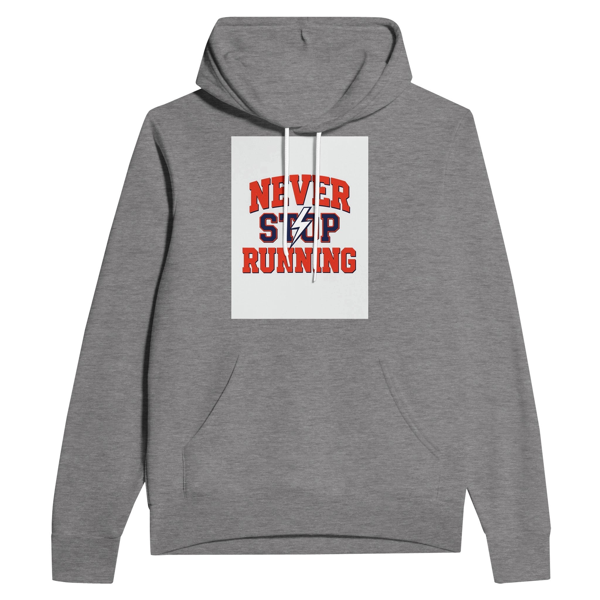Never Stop Running Women's Hoodie - Varsity Athletic Retro Sports Design - Wild Thread Co