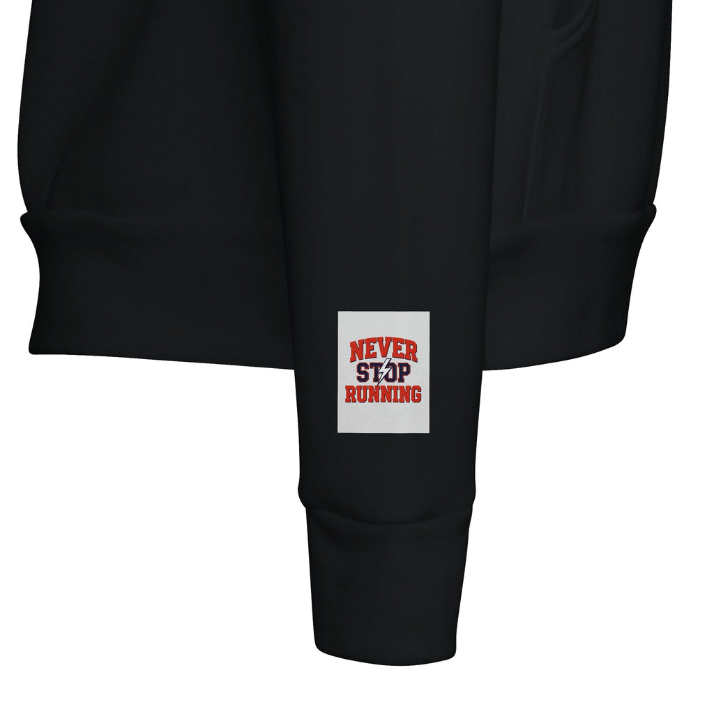 Never Stop Running Women's Hoodie - Varsity Athletic Retro Sports Design - Wild Thread Co