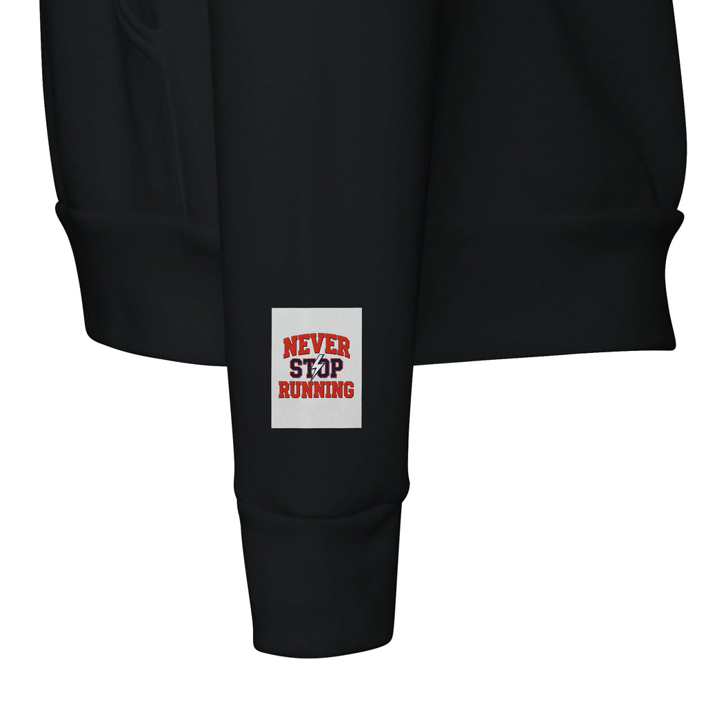 Never Stop Running Women's Hoodie - Varsity Athletic Retro Sports Design - Wild Thread Co