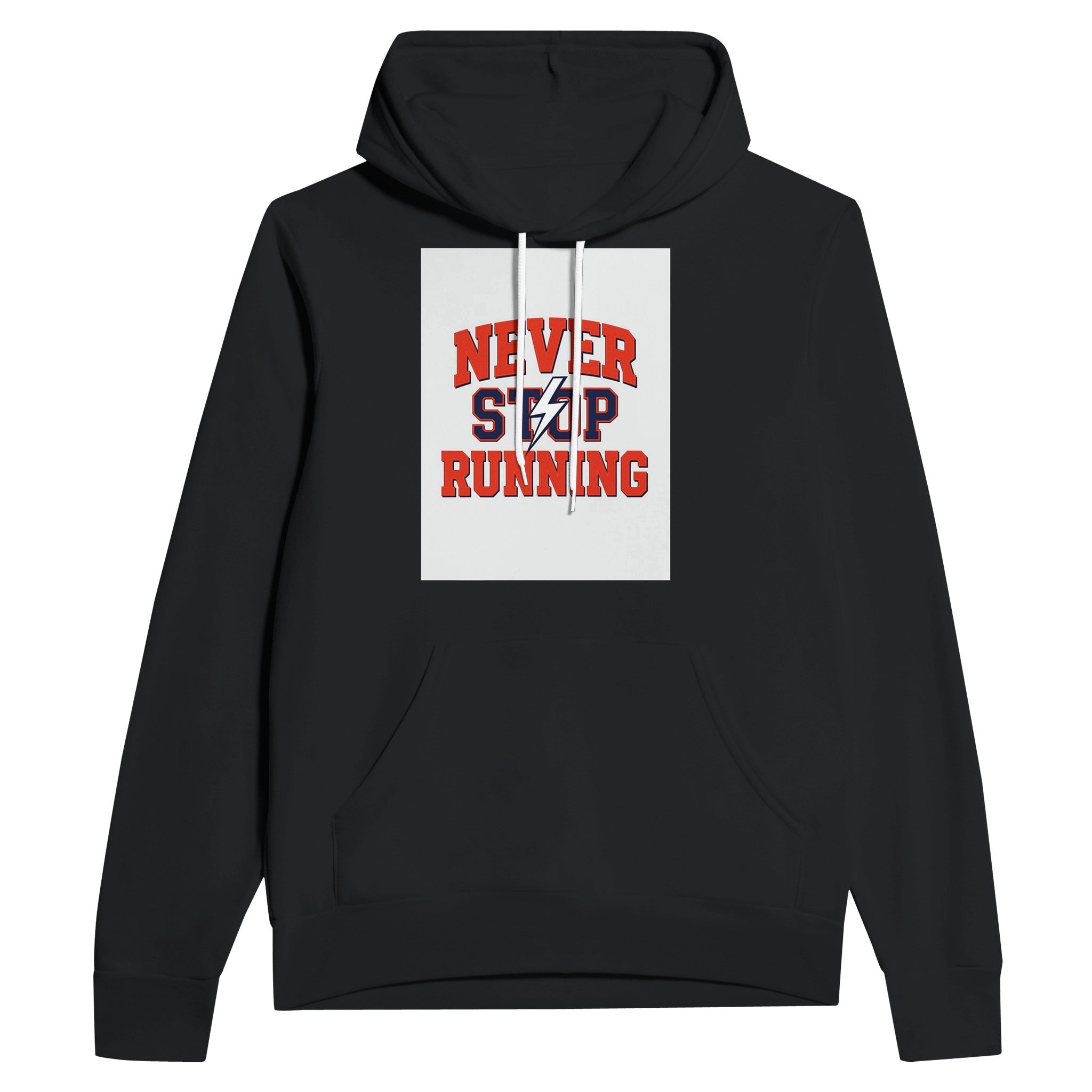 Never Stop Running Women's Hoodie - Varsity Athletic Retro Sports Design - Wild Thread Co