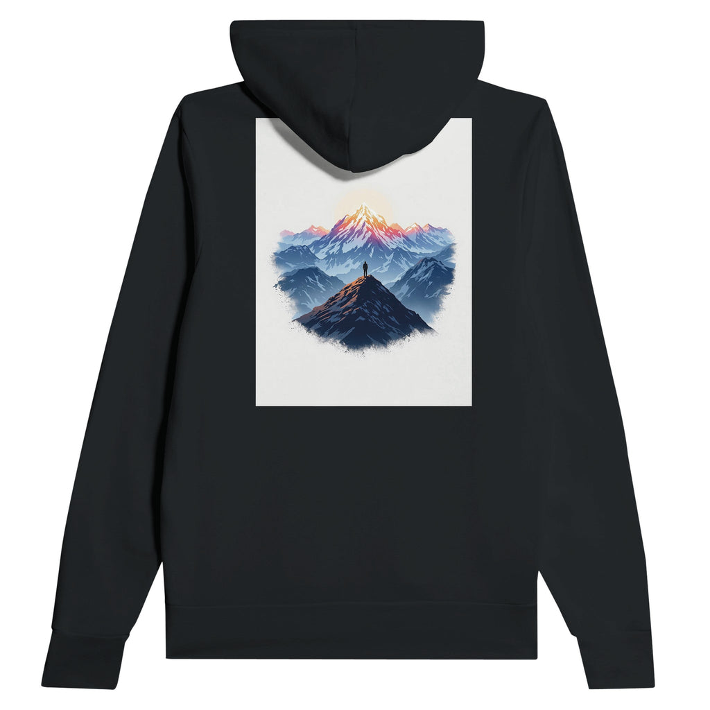 New Day Mountain Light Alpenglow Navy Hoodie | Outdoor Inspiration Gift - Wild Thread Co