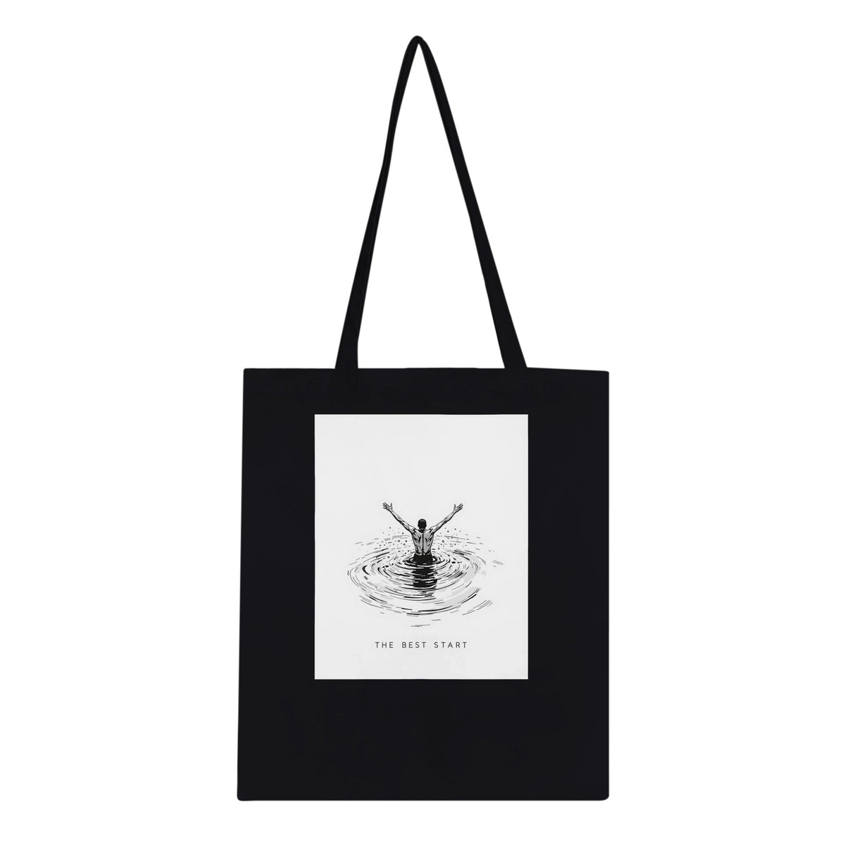 New Year January Cold Sea Tote Bag Cotton Shopper UK - Wild Thread Co