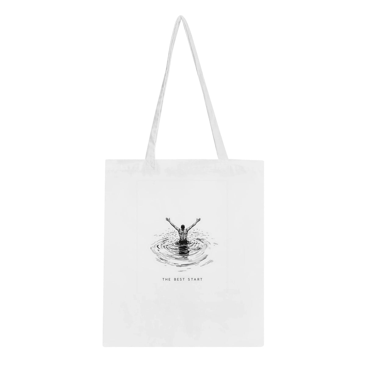 New Year January Cold Sea Tote Bag Cotton Shopper UK - Wild Thread Co