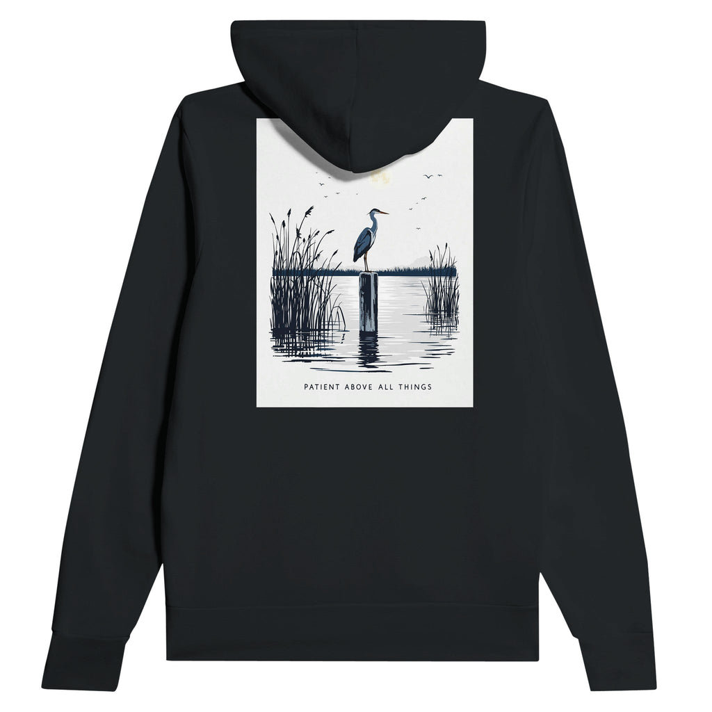 Night Heron Estuary Moonrise Hoodie | Wildlife Nature Hoodie - Wild Thread Co