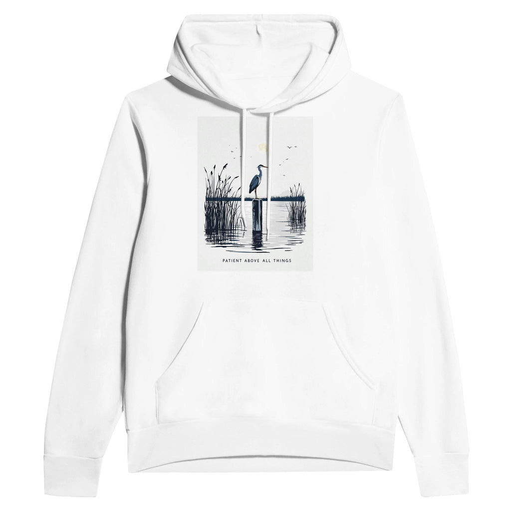 Night Heron Estuary Moonrise Hoodie | Wildlife Nature Hoodie - Wild Thread Co