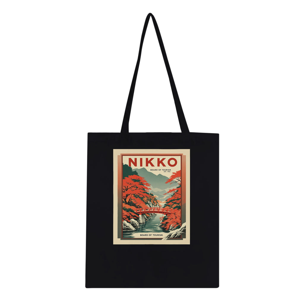 Nikko Vintage Travel Tote Bag Cotton Shopper UK Tote Bag — detail view | Wild Thread Co
