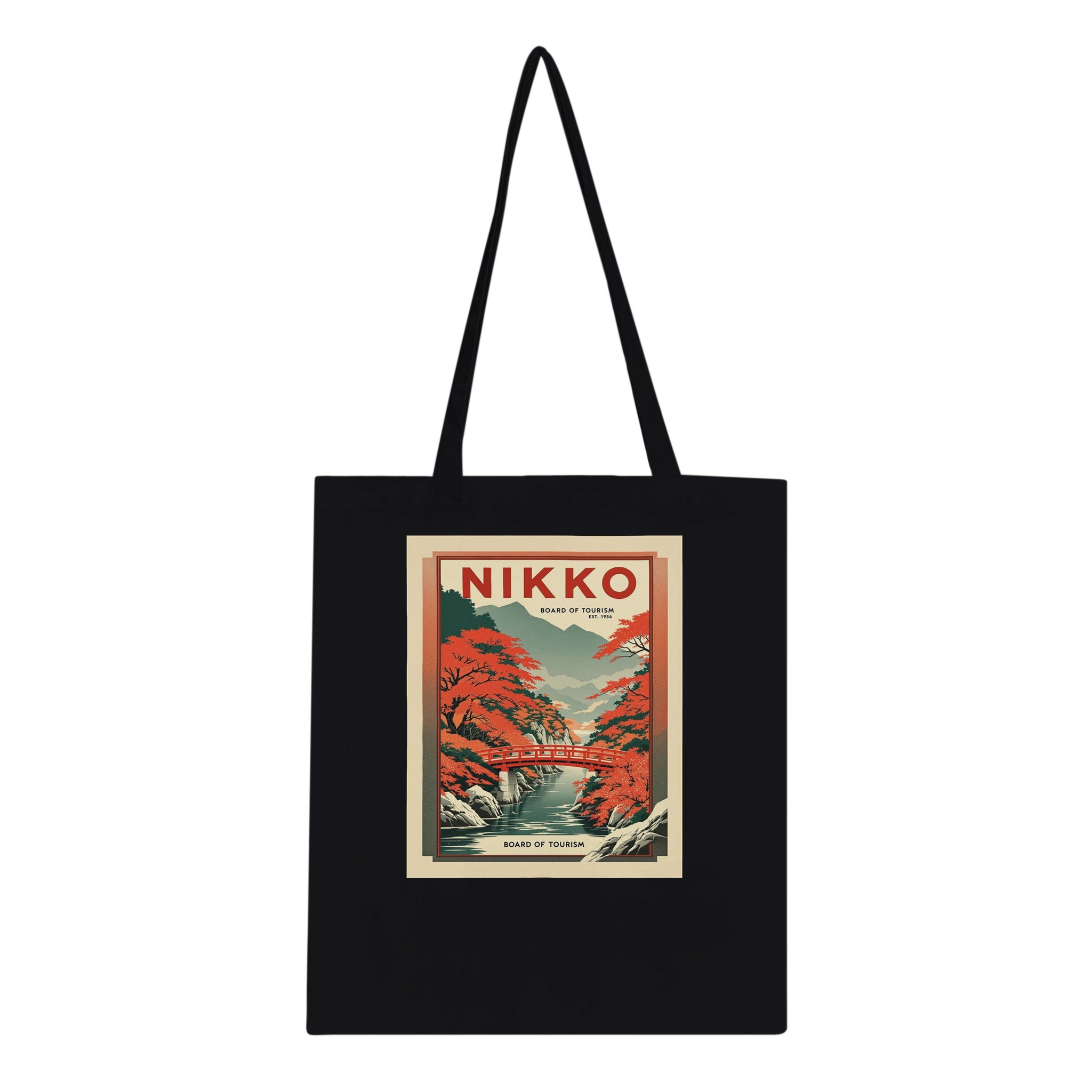Nikko Vintage Travel Tote Bag Cotton Shopper UK Tote Bag — detail view | Wild Thread Co