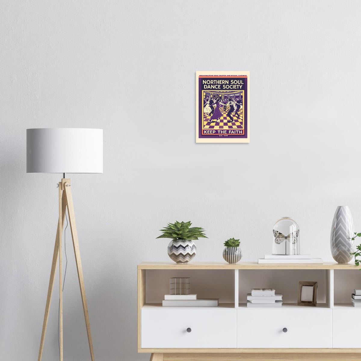 Northern Soul Vintage Travel Art Wall Art UK Art Print Art Print — detail view | Wild Thread Co