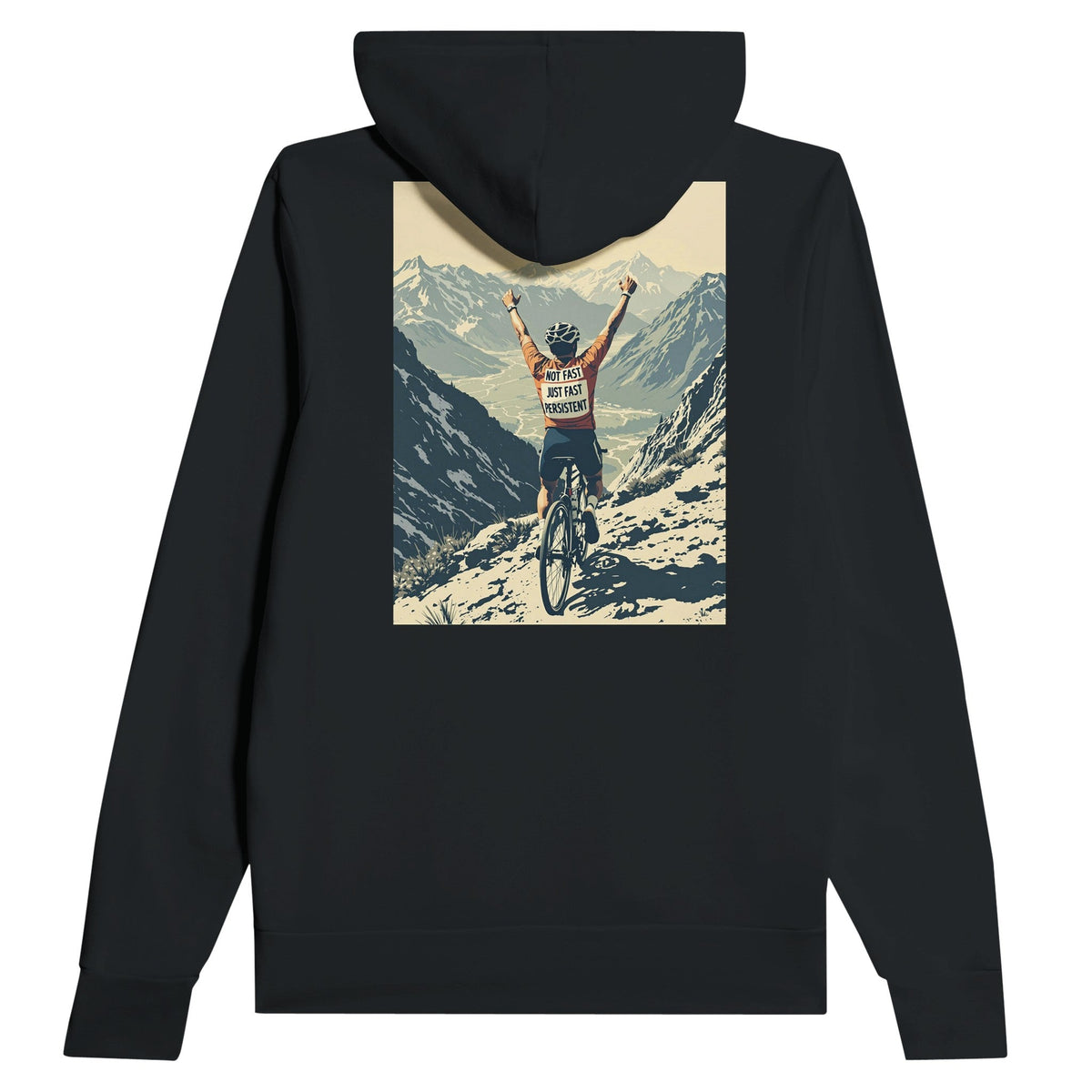 Not Fast Just Persistent Cycling Hoodie | Road Cycling Hoodie UK - Wild Thread Co