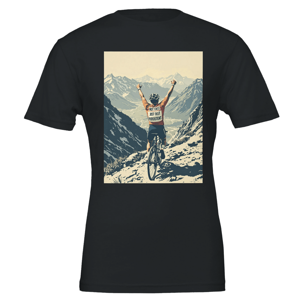 Not Fast Just Persistent Cycling T-Shirt | Road Cycling Tee - Wild Thread Co
