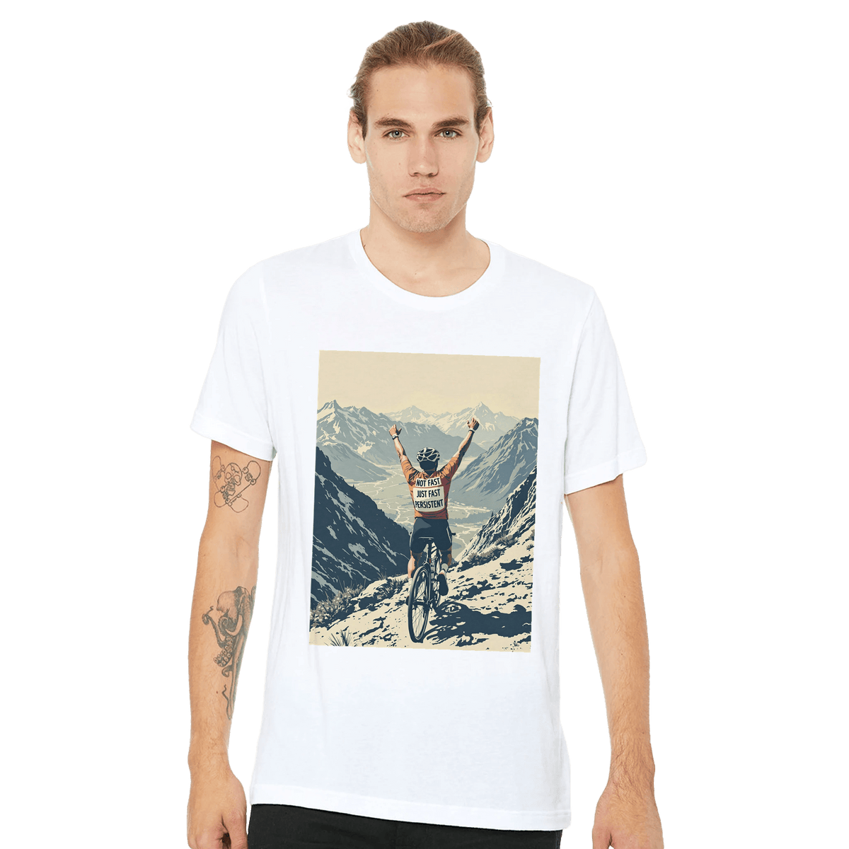 Not Fast Just Persistent Cycling T-Shirt | Road Cycling Tee - Wild Thread Co