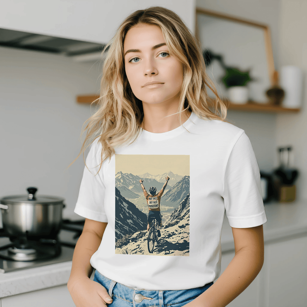 Not Fast Just Persistent Cycling T-Shirt | Road Cycling Tee - Wild Thread Co