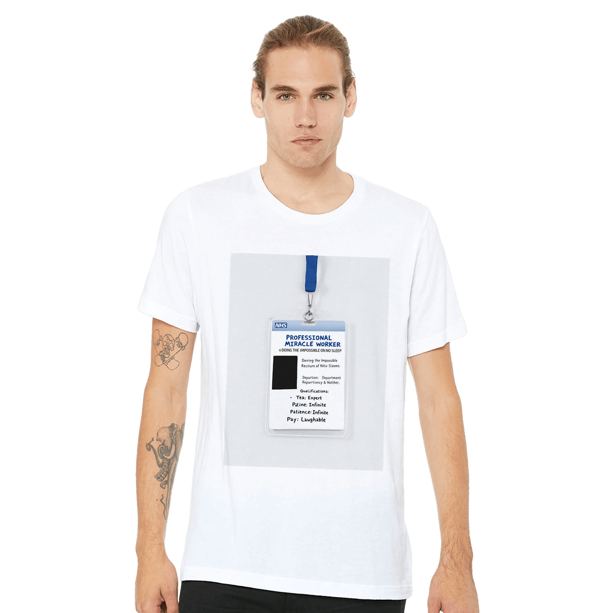 Nurse Gift Nhs Id Badge Funny Dark Humour Professional Miracle Worker Tee Mug Mu - Wild Thread Co