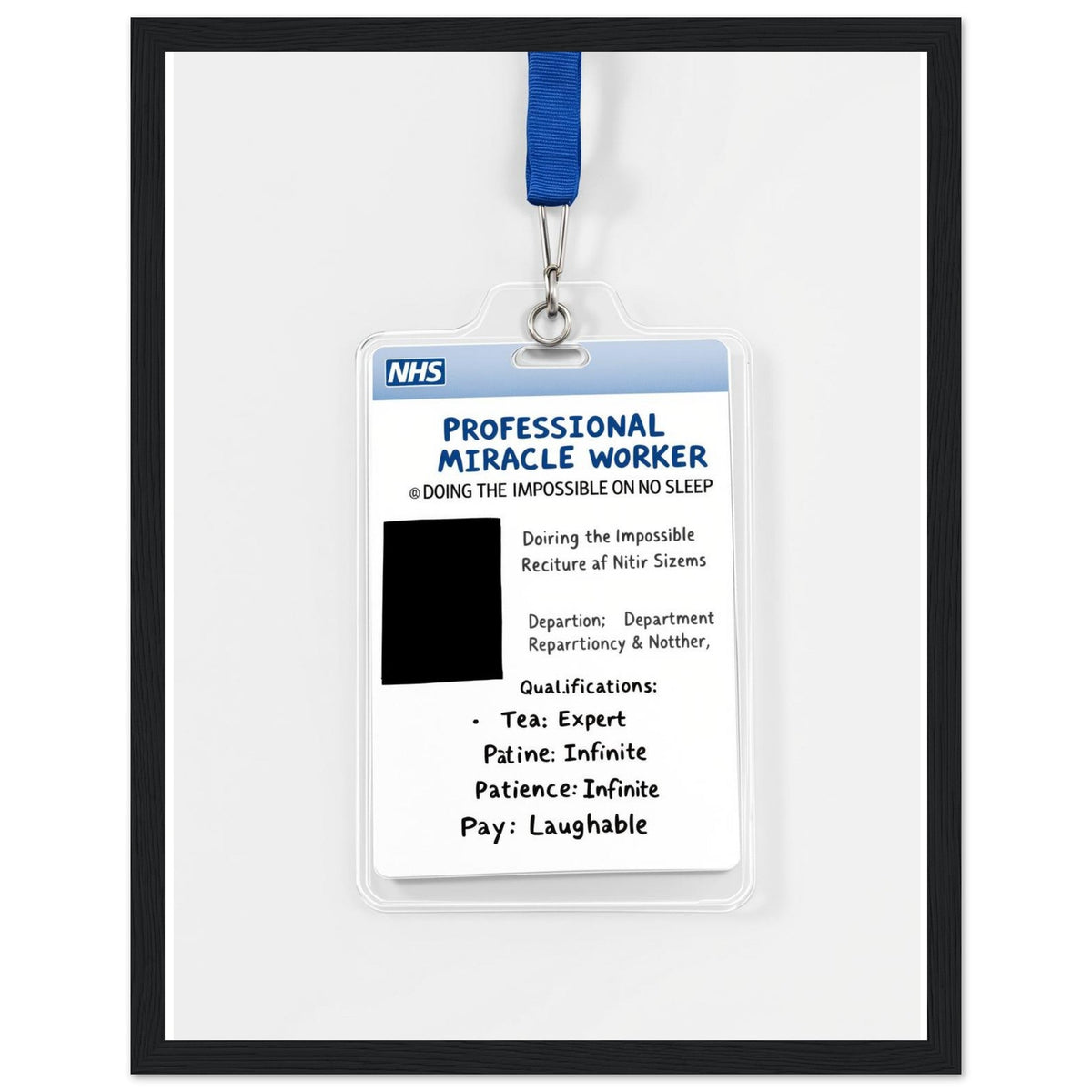 Nurse Nhs Framed Print Wall Art Ready to Hang UK | NHS Gift - Wild Thread Co