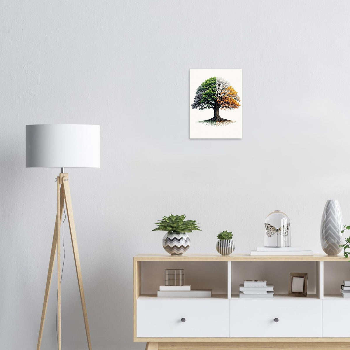 Oak Tree Four Seasons Art Print Poster Wall Art UK | Unique Gift | UK - Wild Thread Co