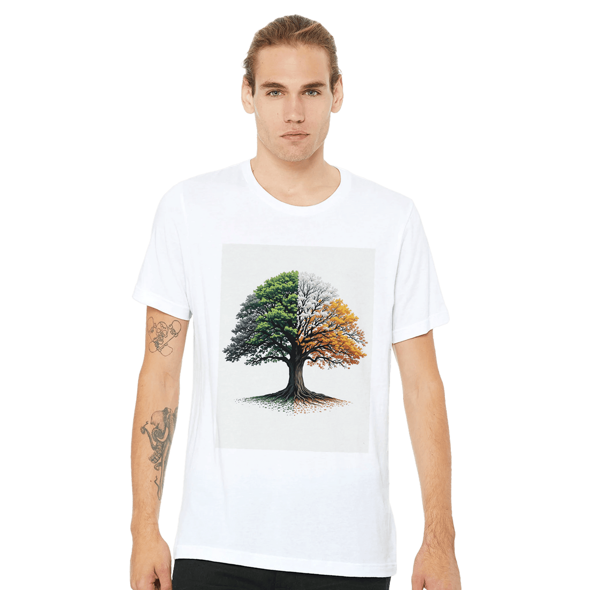 Oak Tree Four Seasons T-Shirt | Tree Lover Gift UK - Wild Thread Co