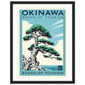 Okinawa Vintage Travel Framed Print Wall Art Ready to Hang UK — Framed Art Print | Wild Thread Co UK