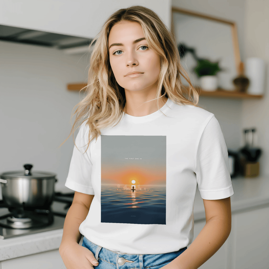 Open Water Swimming T-Shirt | Dawn Swimmer Gift | Wild Swimming Tee - Wild Thread Co