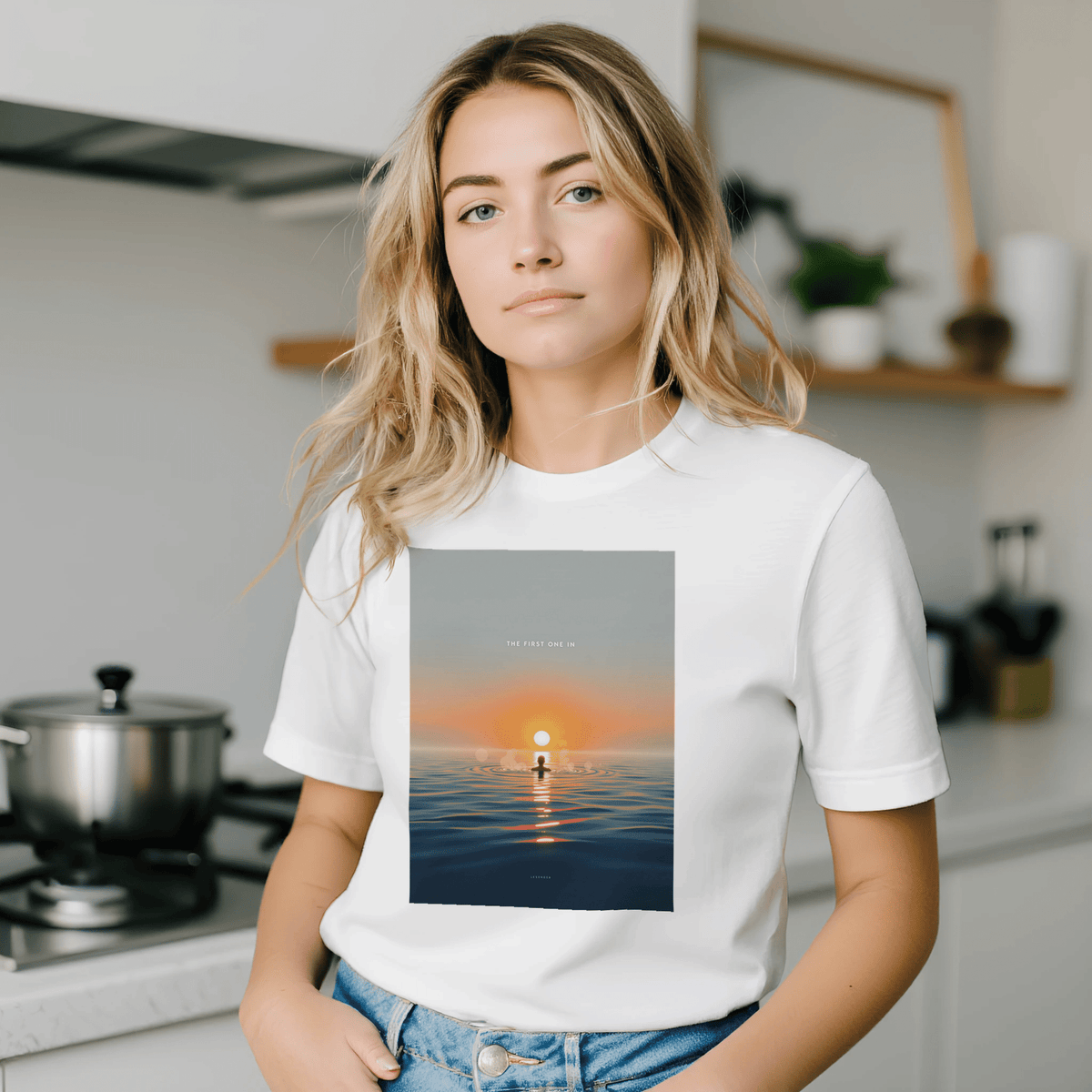 Open Water Swimming T-Shirt | Dawn Swimmer Gift | Wild Swimming Tee - Wild Thread Co
