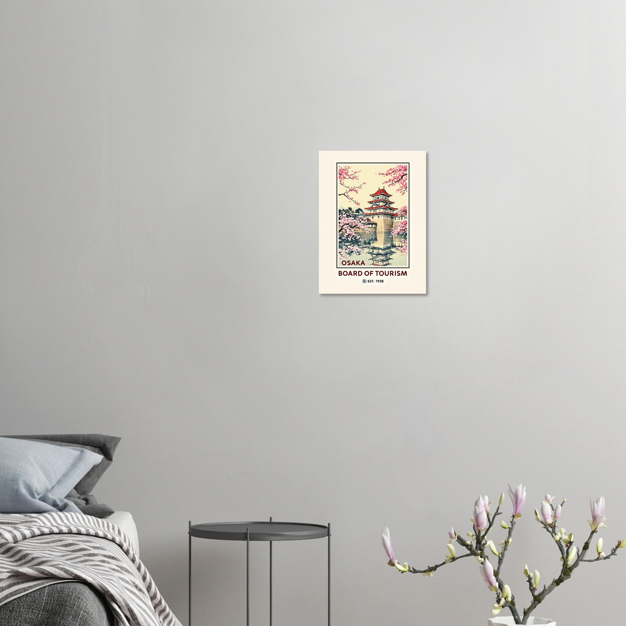Osaka Vintage Travel Art Wall Art UK Art Print Art Print — detail view | Wild Thread Co