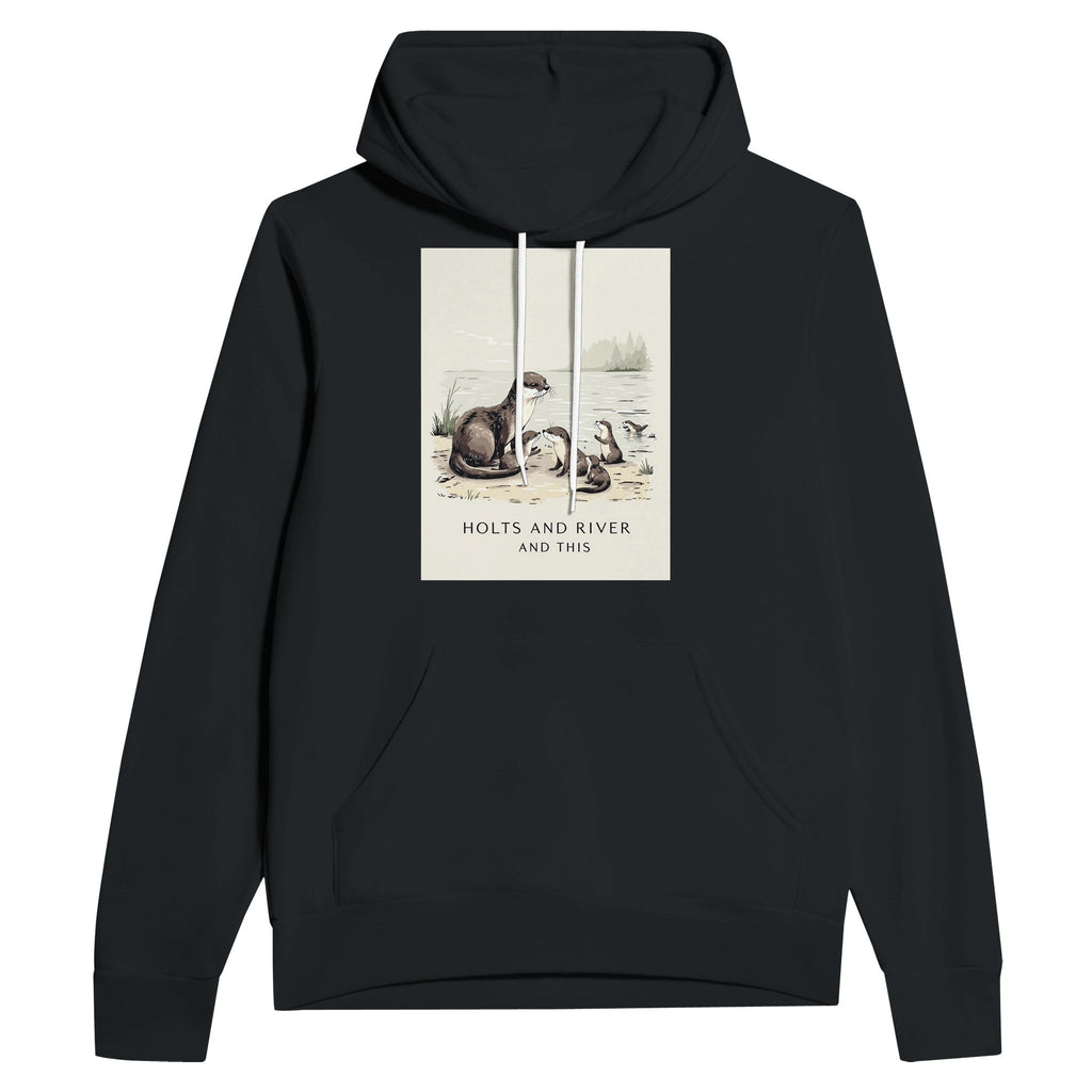 Otter Family Riverbank Pups Hoodie | British Wildlife Hoodie - Wild Thread Co