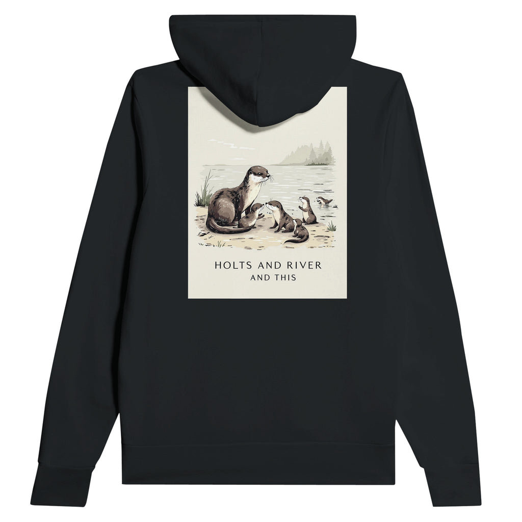 Otter Family Riverbank Pups Hoodie | British Wildlife Hoodie - Wild Thread Co