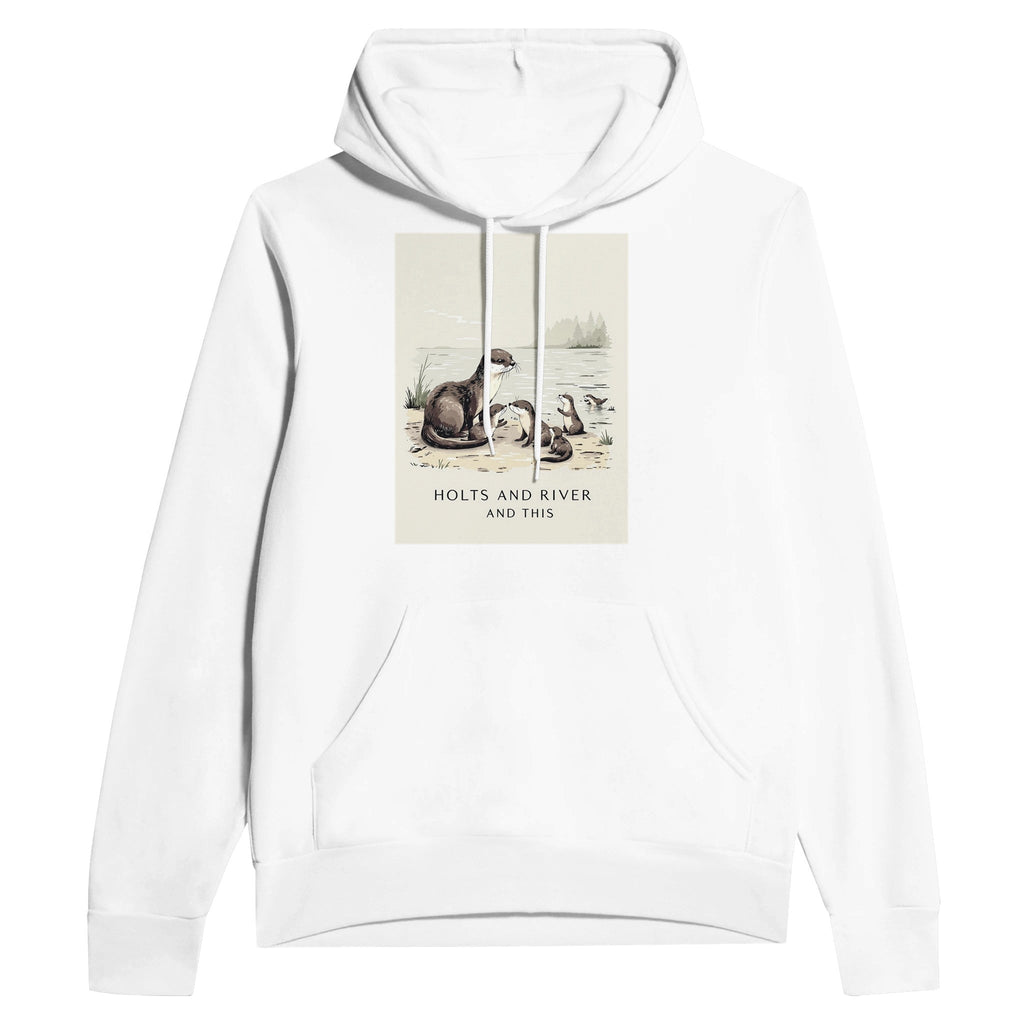 Otter Family Riverbank Pups Hoodie | British Wildlife Hoodie - Wild Thread Co