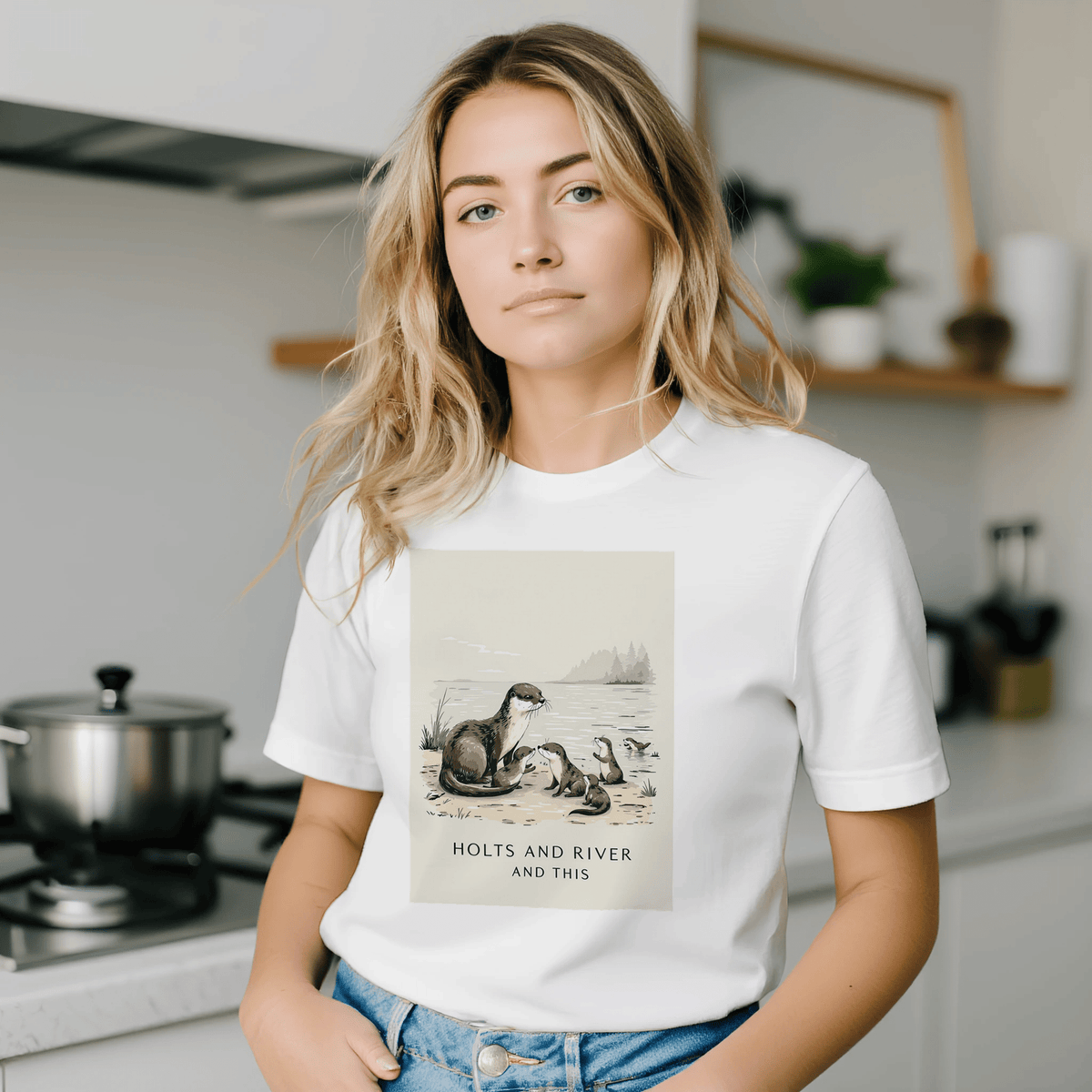 Otter Family Shirt UK | British Wildlife Tee | River Pups Gift - Wild Thread Co