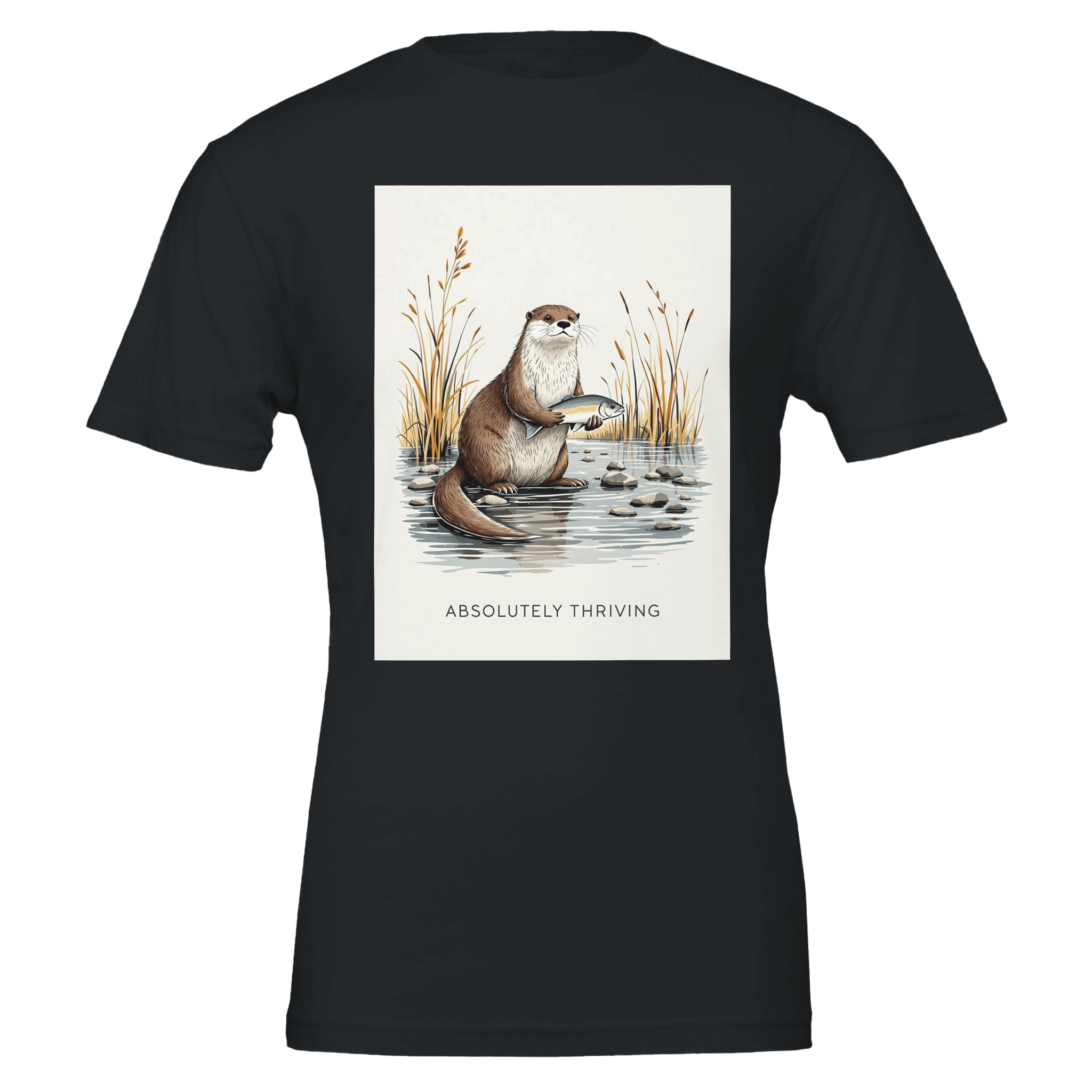Otter River Gift T-Shirt | Funny Wildlife Otter Shirt UK - Wild Thread Co