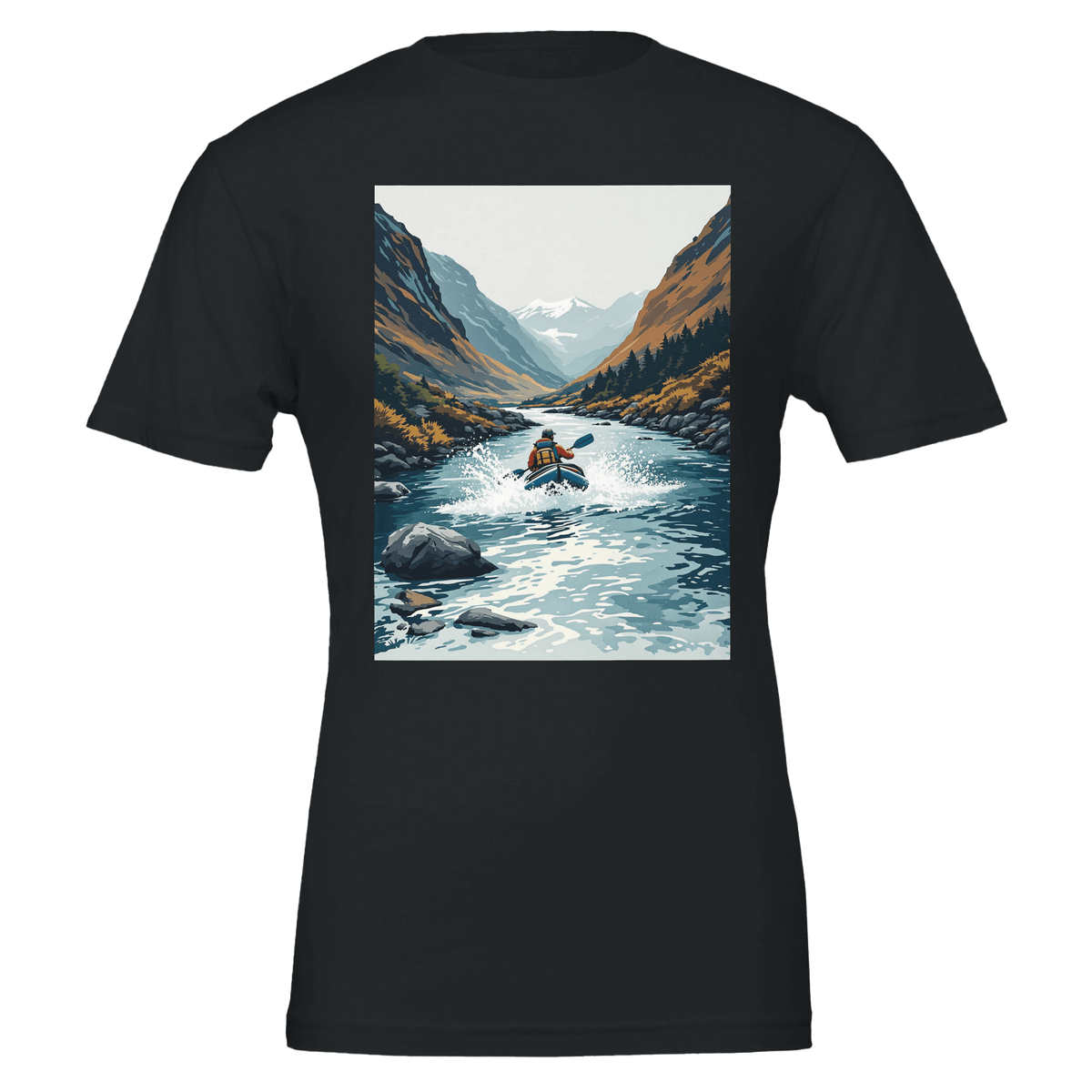Packraft Wild River T-Shirt | Adventure Gift UK | Scottish Mountains - Wild Thread Co