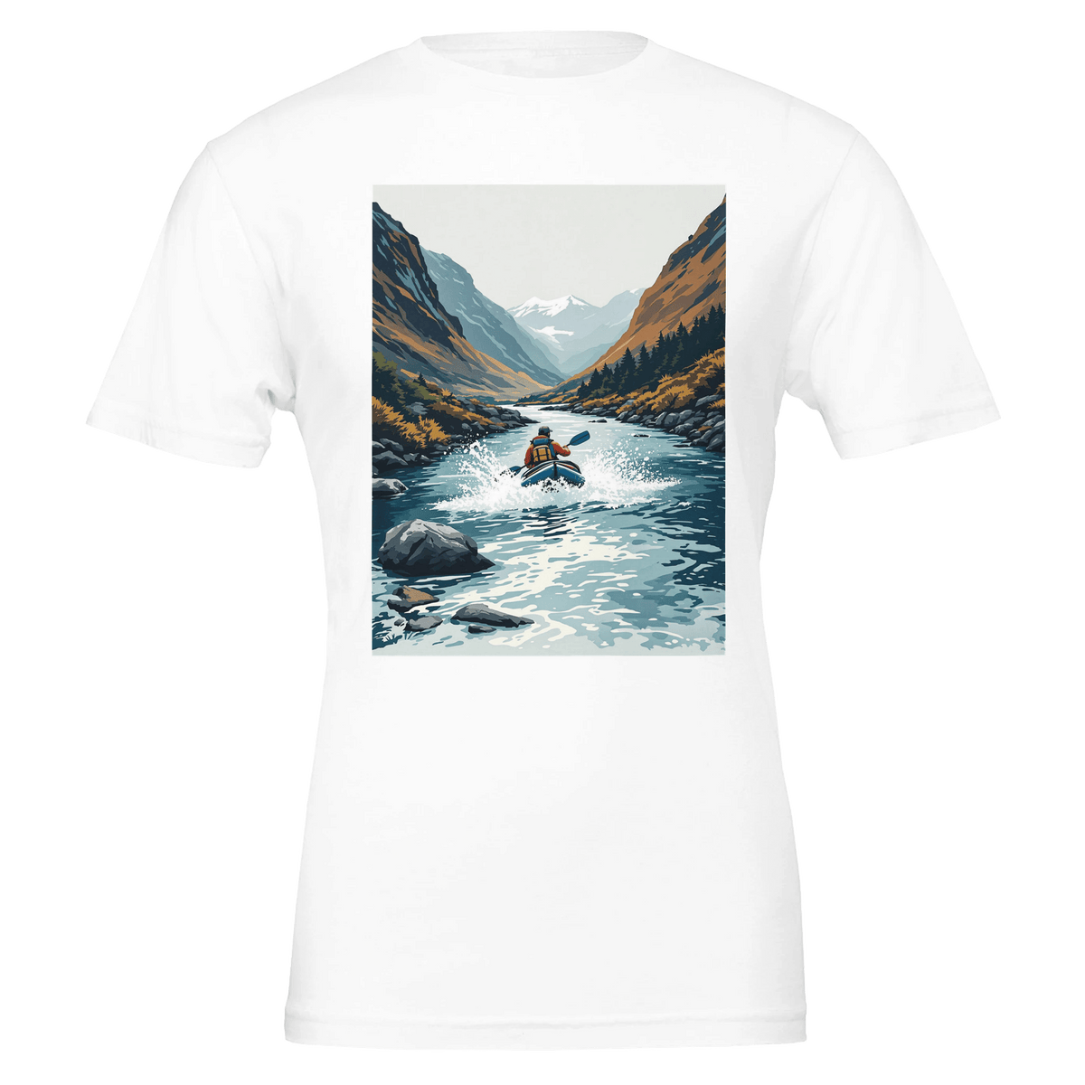 Packraft Wild River T-Shirt | Adventure Gift UK | Scottish Mountains - Wild Thread Co