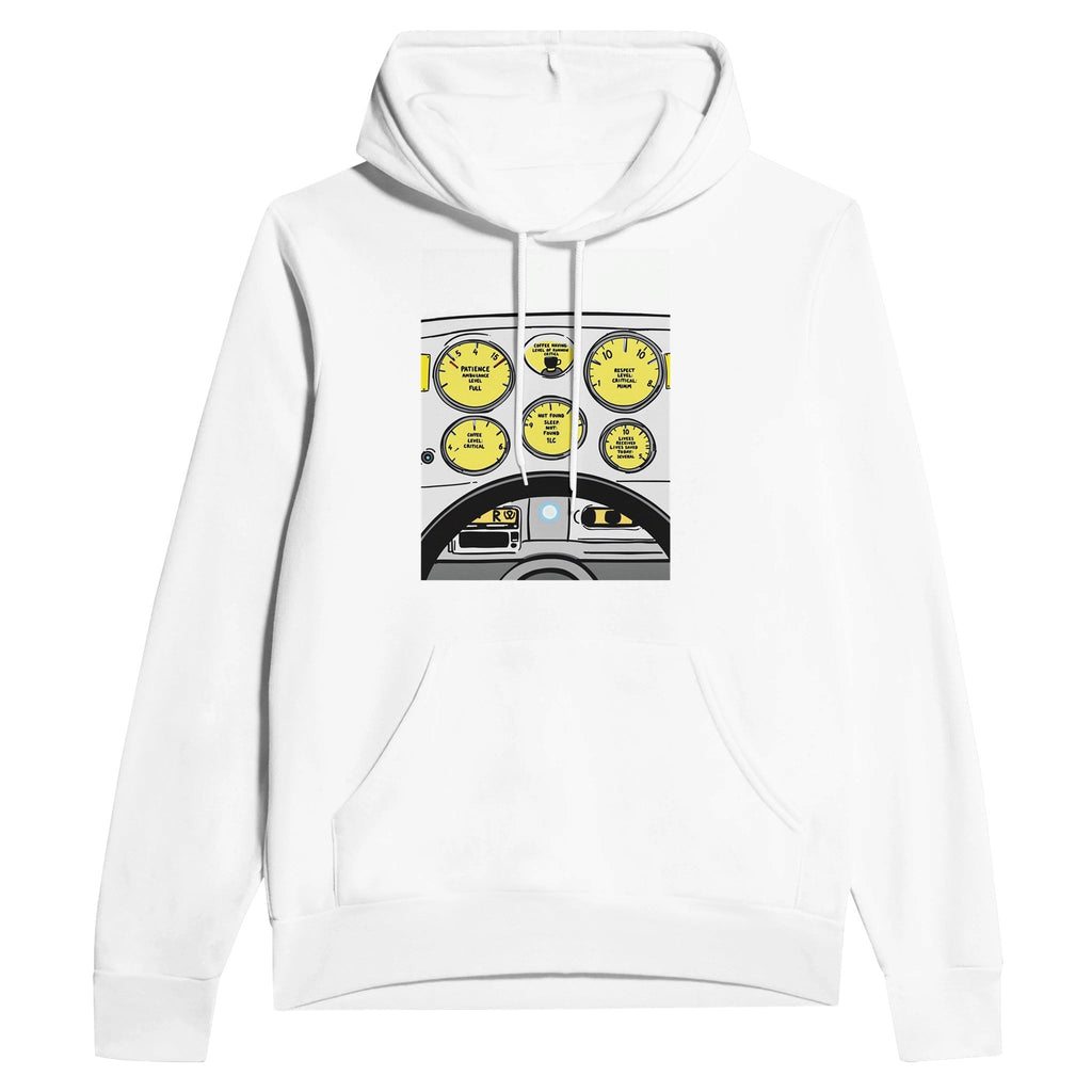 Paramedic Ambulance Dashboard Navy Hoodie | NHS Gift | Dark Humour Hoodie - Wild Thread Co
