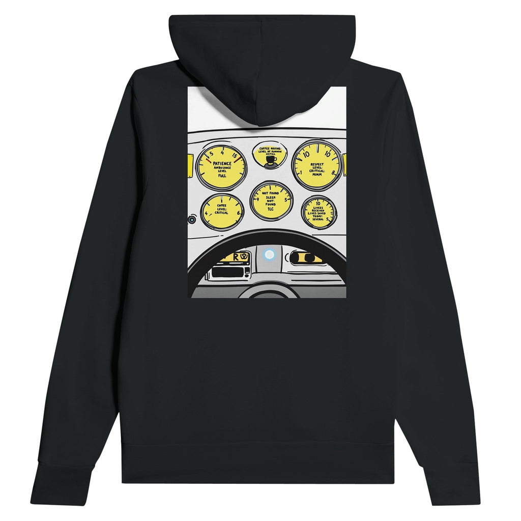 Paramedic Ambulance Dashboard Navy Hoodie | NHS Gift | Dark Humour Hoodie - Wild Thread Co