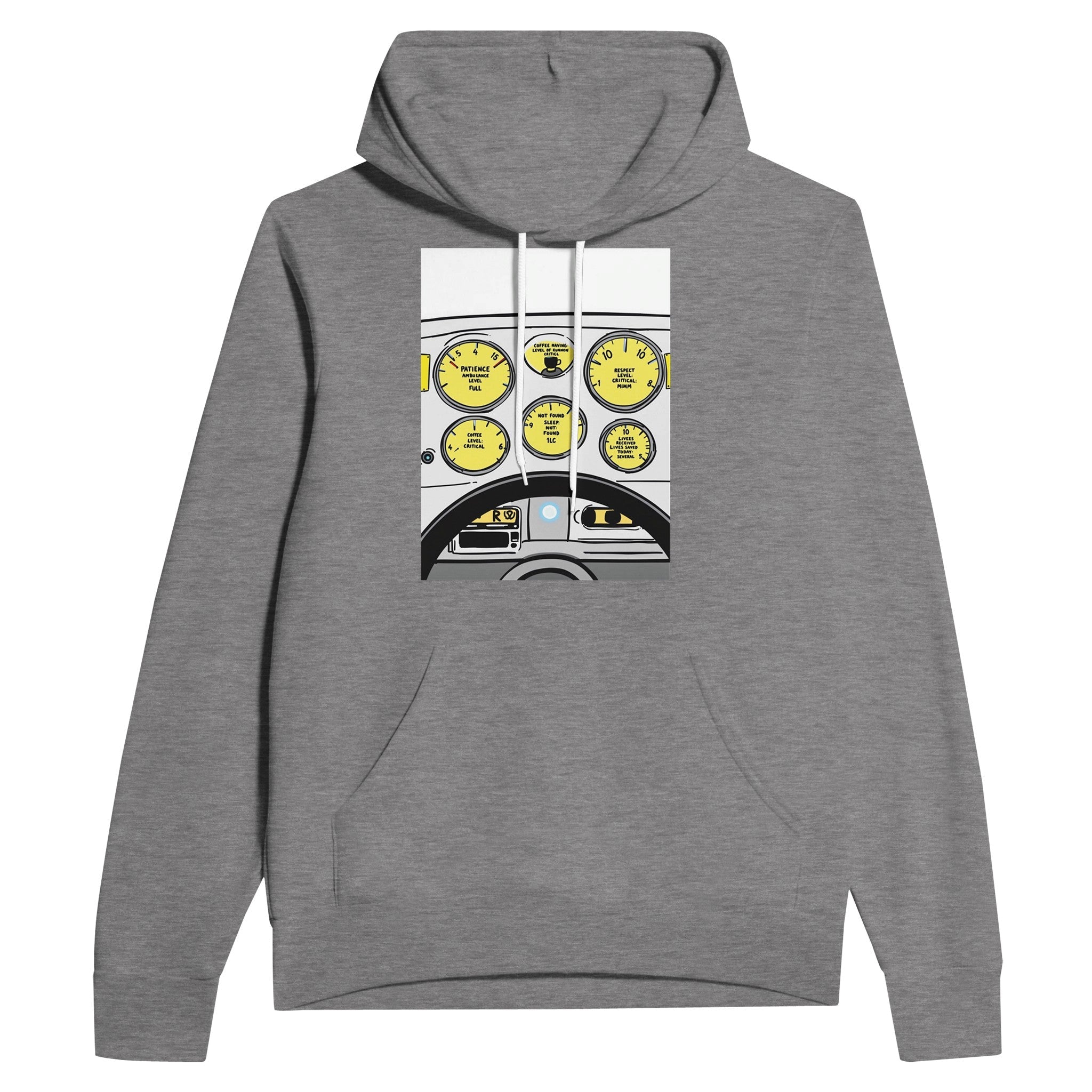 Paramedic Ambulance Dashboard Navy Hoodie | NHS Gift | Dark Humour Hoodie - Wild Thread Co